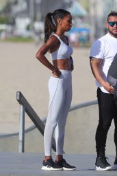Josephine Skriver - Sporty Photoshoot at Venice Beach in LA 12/08/2017
