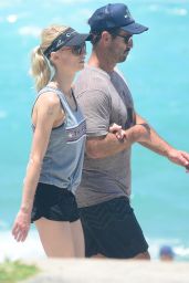 Kate Kendall and Andrew Johns On Bondi Beach in Sydney 