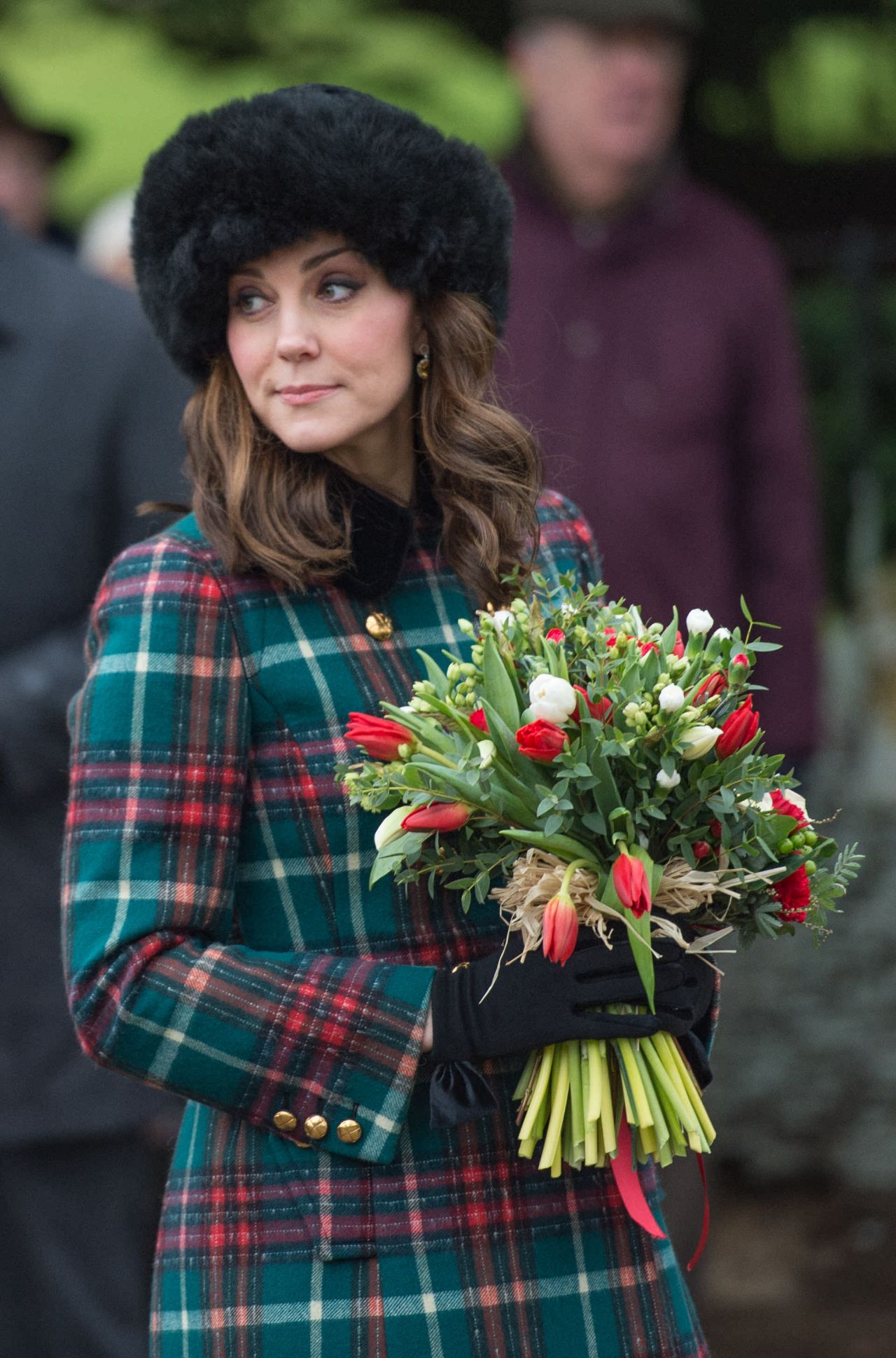 Kate Middleton and the Royal Family - Christmas Day Service in King's ...
