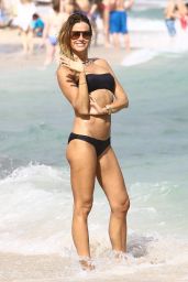 Kelly Bensimon in Two Different Bikinis on the Beach in Miami