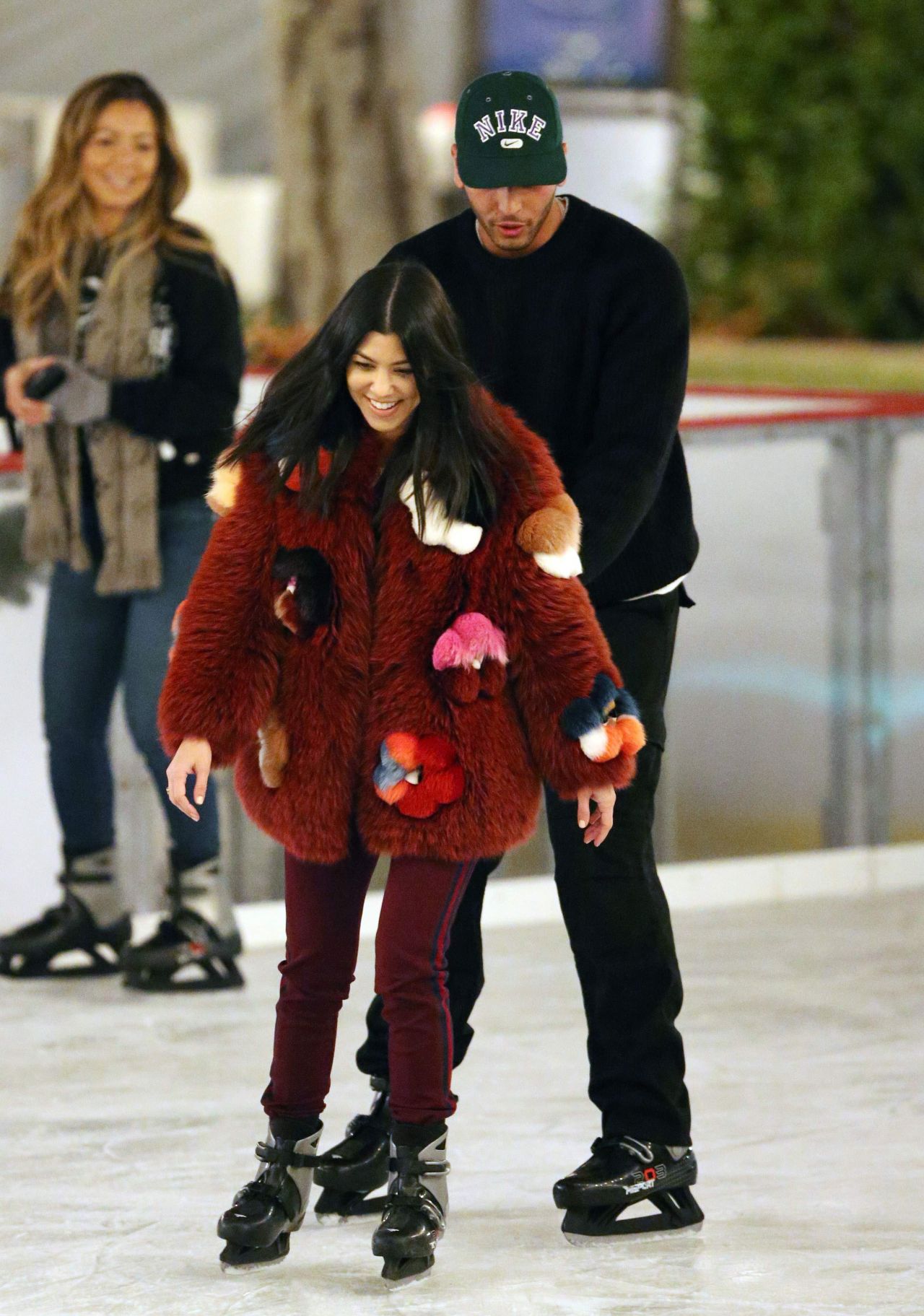 Kourtney Kardashian Ice Skating at a Party in Thousand Oaks • CelebMafia