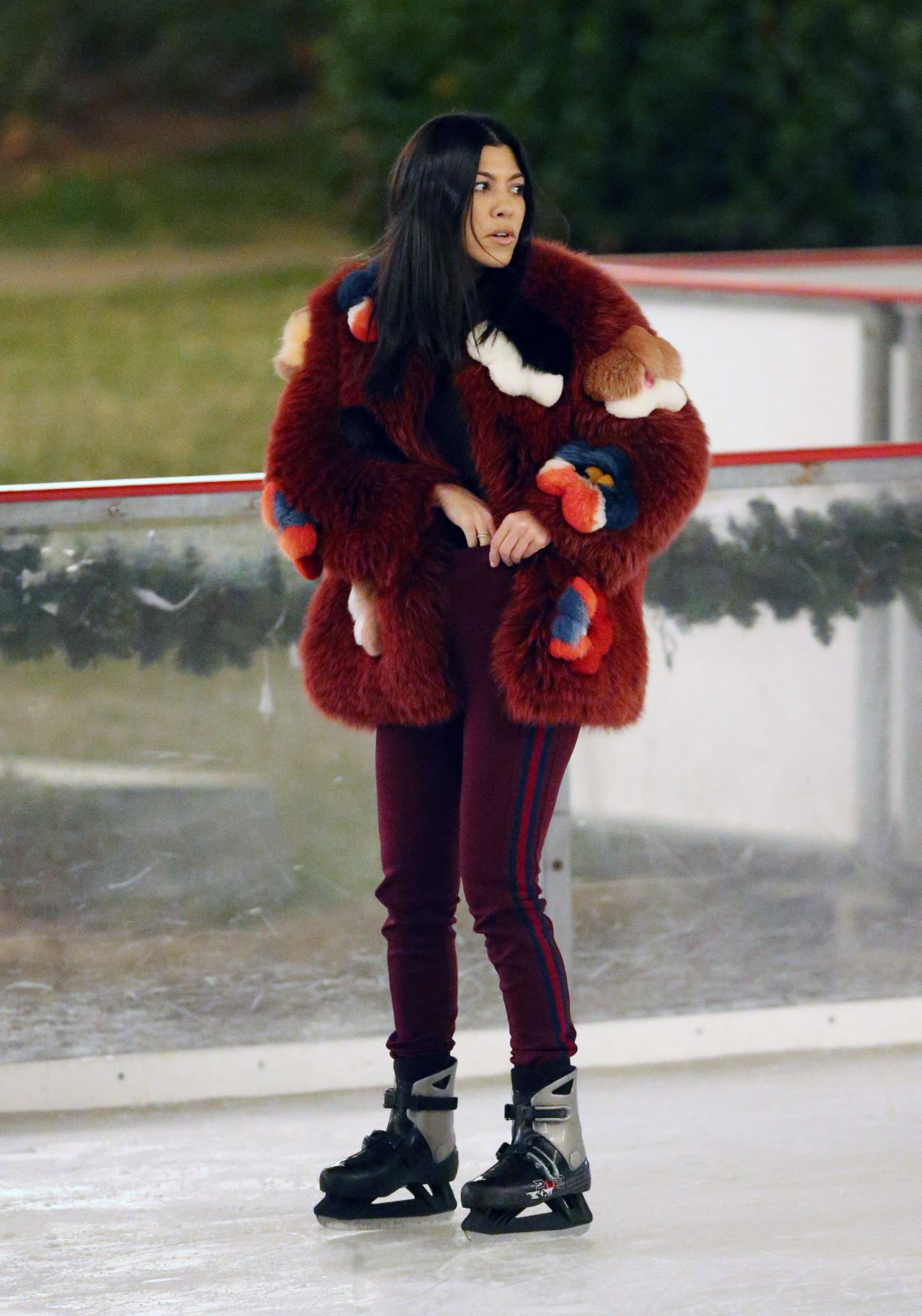 Kourtney Kardashian Ice Skating at a Party in Thousand Oaks • CelebMafia