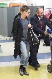 Kristen Stewart and Stella Maxwell at JFK Airport in NYC 12/08/2017