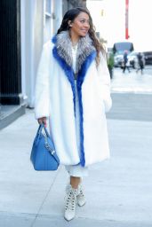 La La Anthony in Winter Inspired Look in NYC