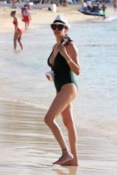 Lauren Silverman in Swimsuit at the beach in Barbados
