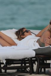 Lauren Stoner in an Olive Bikini at the Beach in Miami Beach