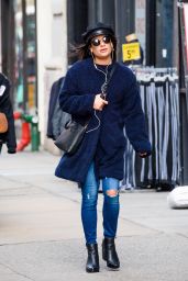 Lea Michele Street Style - New York City 12/19/2017