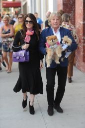 Lisa Vanderpump and her Husband Ken Vanderpump Shopping on Rodeo Drive in Beverly Hills