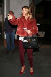 Lori Loughlin in an All Red Outfit at Madeo Restaurant in West Hollywood