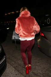 Lori Loughlin in an All Red Outfit at Madeo Restaurant in West Hollywood