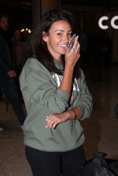 Michelle Keegan in Travel Outfit - Heathrow Airport in London 12/04/2017