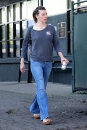 Milla Jovovich in Bell-Bottoms Out in Los Angeles 