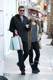Milla Jovovich - Shopping at the Prada Store in Beverly Hills 12/21/2017