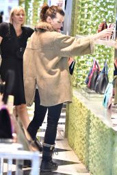 Milla Jovovich - Shopping at the Prada Store in Beverly Hills 12/21/2017