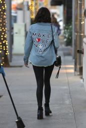 Nina Dobrev Casual Style - Shopping on Rodeo Drive in Beverly Hills 12/19/2017