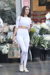 Olivia Culpo in Tights Shops for Groceries at Whole Foods
