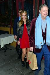 Paris Hilton - Christmas Dinner at Il Piccolino in Beverly Hills