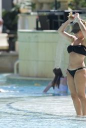 Rebekah Vardy in Bikini at the Pool at the Versace Hotel in Main Beach