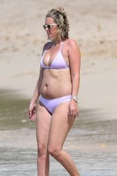 Rhea Durham in Bikini on the Beach in Barbados