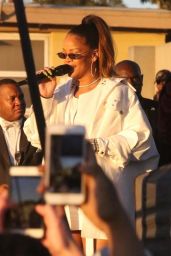 Rihanna Performing at the TDE Annual Christmas Concert in Watts