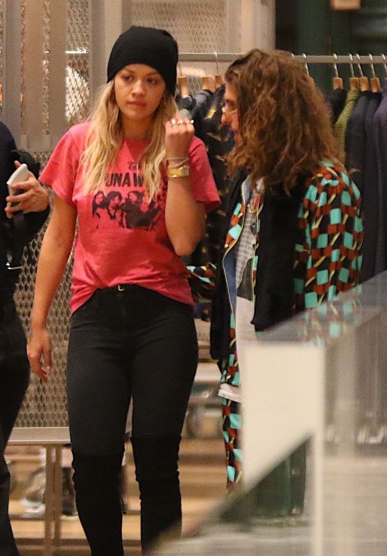 Rita Ora Shopping at Prada in Soho, NYC
