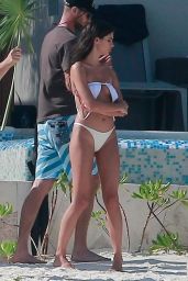 Sara Sampaio in a White Bikini in Playa del Carmen