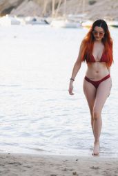 Sarah Goodhart in a Red Bikini in Tenerife 12/19/2017