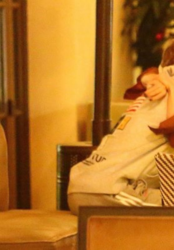 Selena Gomez With Justin Bieber at the Montage Hotel in Beverly Hills
