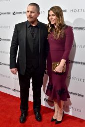 Sibi Blazic and Christian Bale - "Hostiles" Screening in NYC