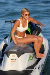 Sofia Richie in a White Bikini - Jet Ski Ride in Miami