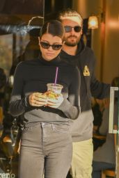 Sofia Richie Street Style - With Scott Disick at Coffee Bean in LA 12/22/2017