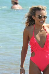 Tallia Storm in Swimsuit - Enjoys a Day at the Beach in Spain