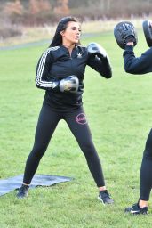 Abbie Holborn Works On Her Squats - Park Workout in Middlesbrough
