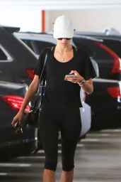 Alessandra Ambrosio in a White Baseball Cap and Sunglasses in Brentwood