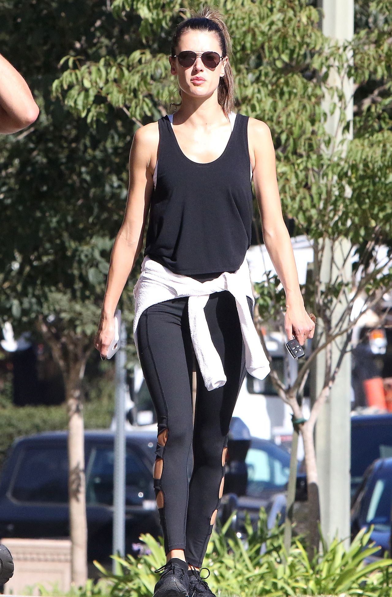 Alessandra Ambrosio in Spandex at Kreation Organic Juicery in LA ...