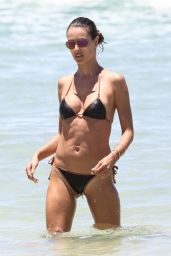 Alessandra Ambrosio Looking Perfect in a Black Bikini