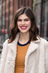 Alexandra Daddario Style - Outside "Aol Live" in NYC 01/29/2018