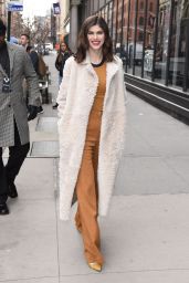 Alexandra Daddario Style - Outside "Aol Live" in NYC 01/29/2018