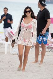 Alexandra Rodriguez on the Beach in Miami