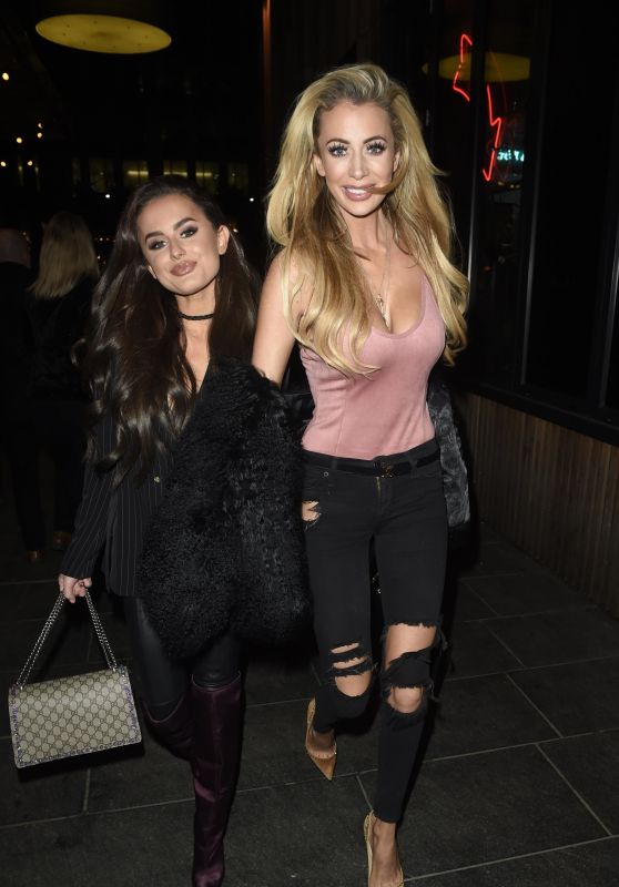 Amber Davies and Olivia Attwood - Outside Neighbourhood in Manchester