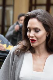 Angelina Jolie - Leaving Her Hotel in Paris 01/30/2018