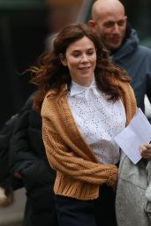Anna Friel Filming Butterfly in Manchester City Centre