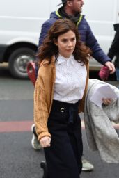 Anna Friel Filming Butterfly in Manchester City Centre