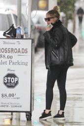 Ashley Benson in a Leather Biker Jacket - West Hollywood 01/09/2018
