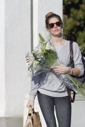 Ashley Greene in Tights - Shopping Flower in Beverly Hills