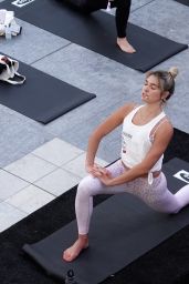 Ashley Hart Teaching a Yoga Class in Los Angeles