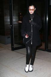 Bella Hadid in all Black in New York City 01/29/2018