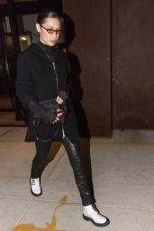 Bella Hadid in all Black in New York City 01/29/2018