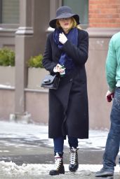 Blake Lively - Bundles Up on a Chilly Day in NYC