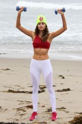Blanca Blanco - Exercise on the Beach in Malibu